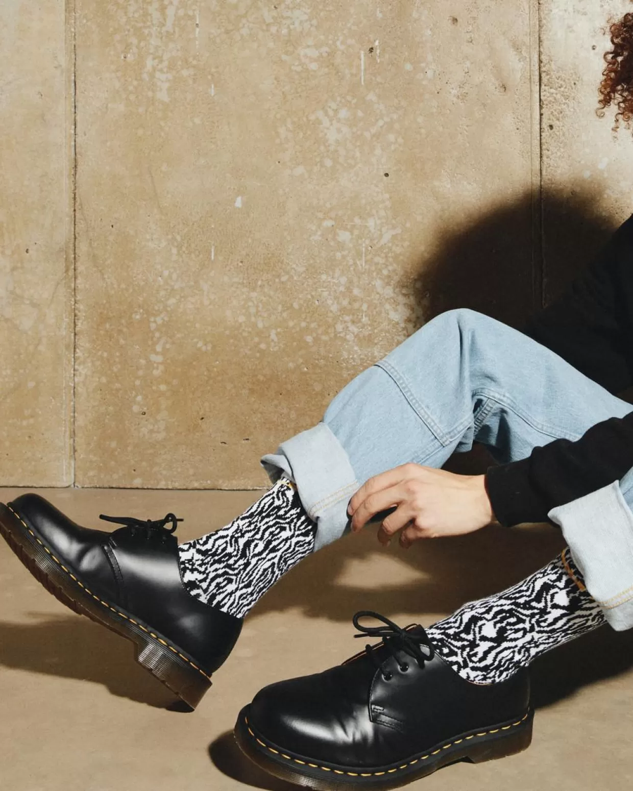 ACCESSORIES Dr. Martens Calzini in cotone biologico con stampa zebrata