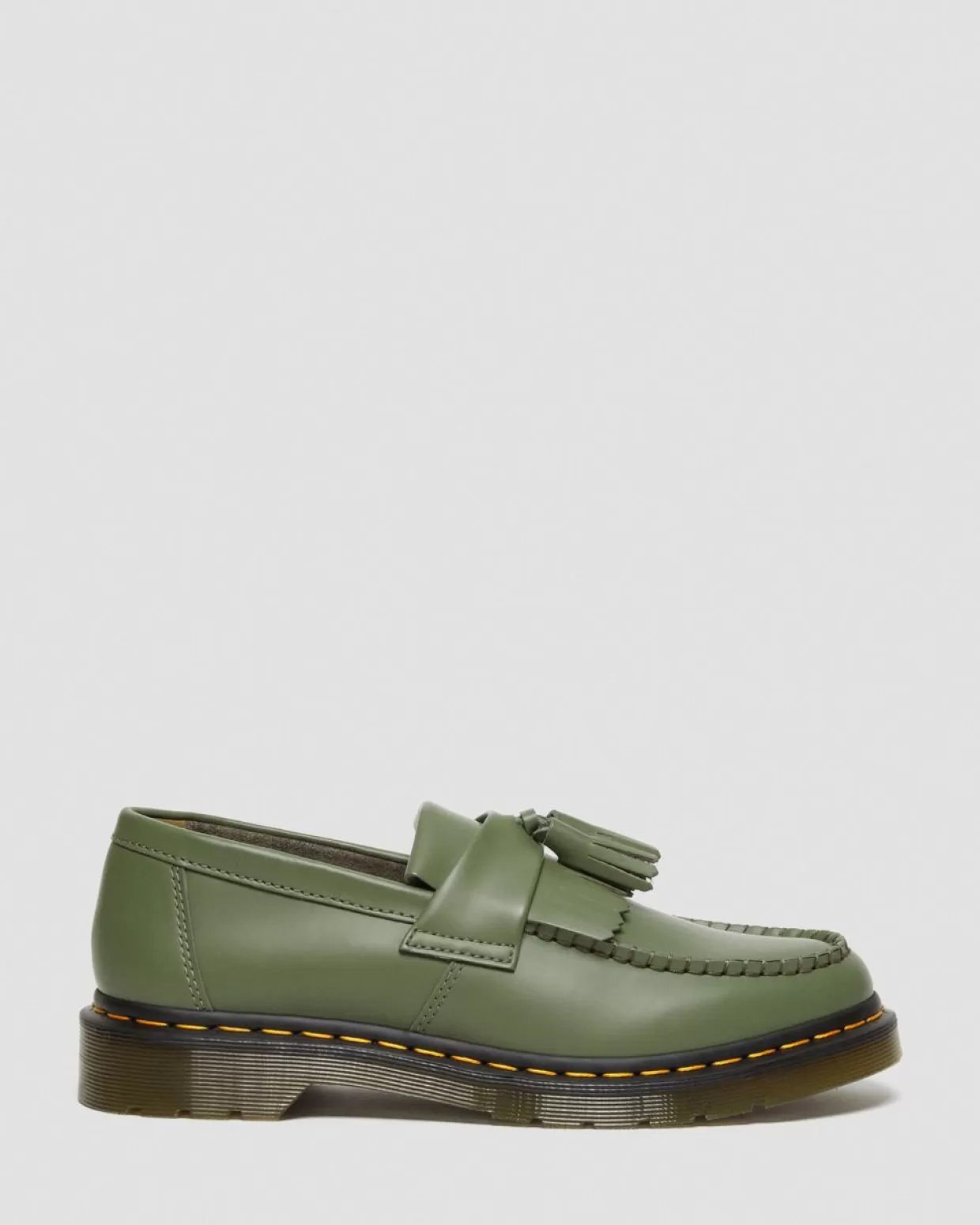 WOMENS Dr. Martens Mocassini Adrian con nappe e cuciture gialle in pelle Smooth