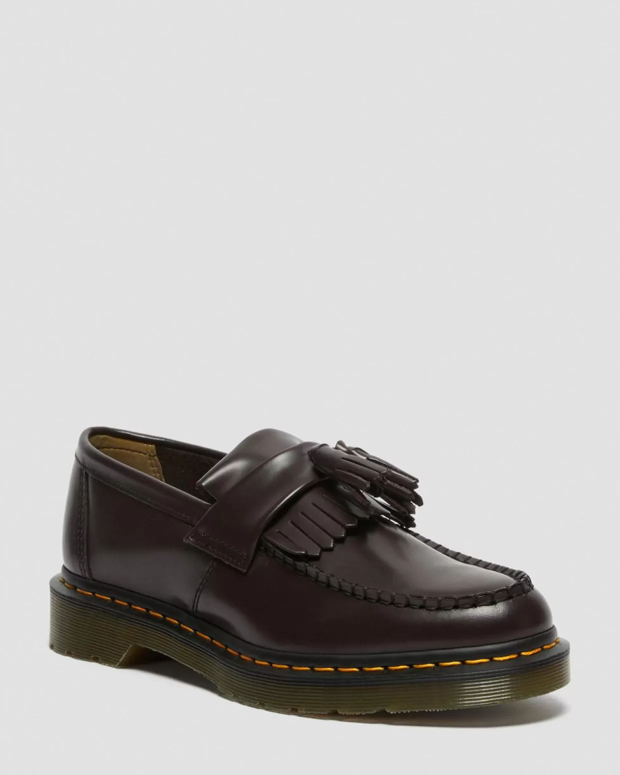 WOMENS Dr. Martens Mocassini Adrian con nappe e cuciture gialle in pelle Smooth