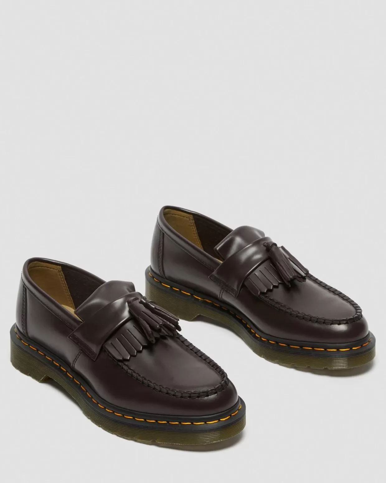 WOMENS Dr. Martens Mocassini Adrian con nappe e cuciture gialle in pelle Smooth