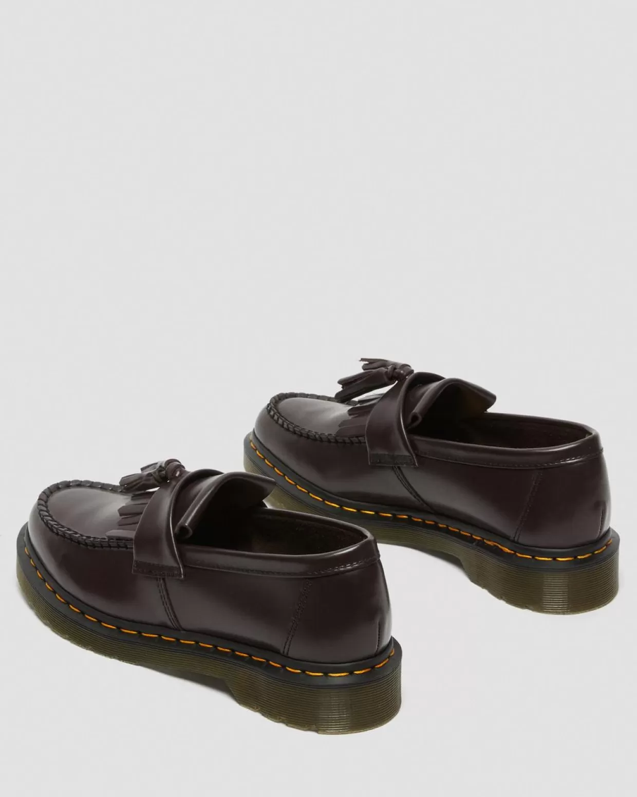 WOMENS Dr. Martens Mocassini Adrian con nappe e cuciture gialle in pelle Smooth
