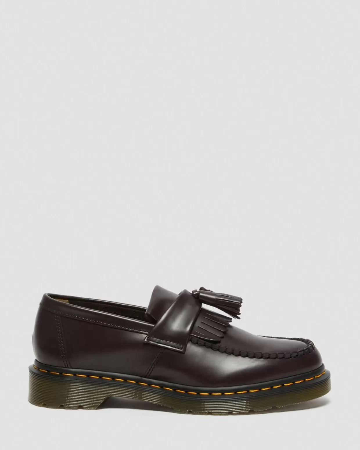 WOMENS Dr. Martens Mocassini Adrian con nappe e cuciture gialle in pelle Smooth