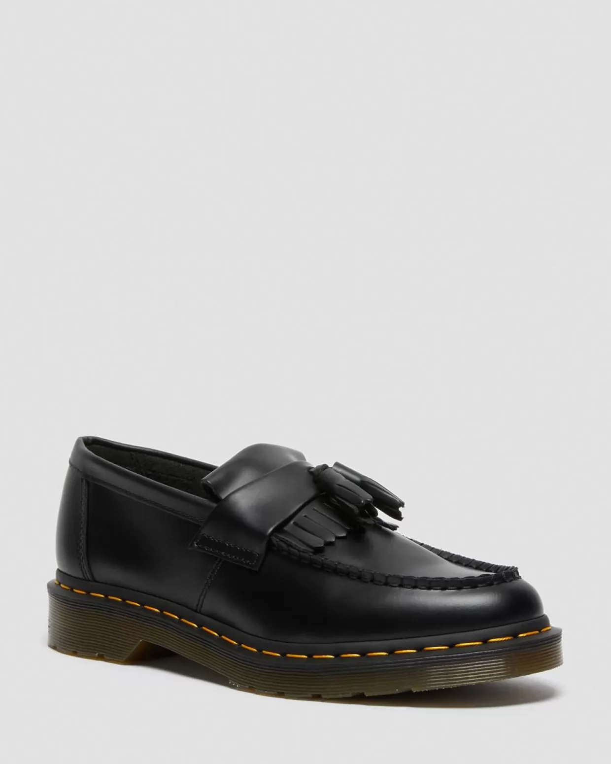 WOMENS Dr. Martens Mocassini Adrian con nappe e cuciture gialle in pelle Smooth