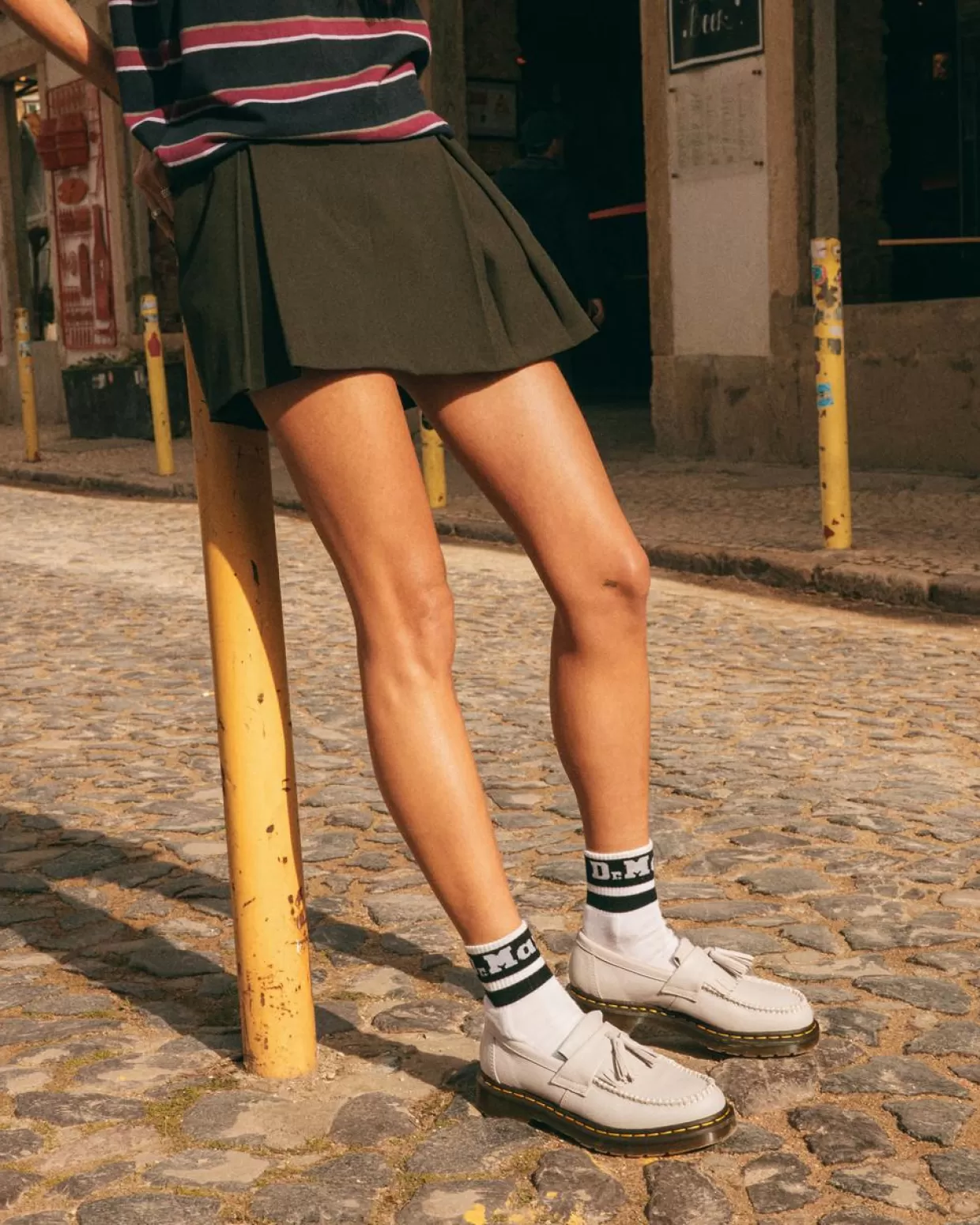 WOMENS Dr. Martens Mocassini Adrian con nappe in pelle Virginia
