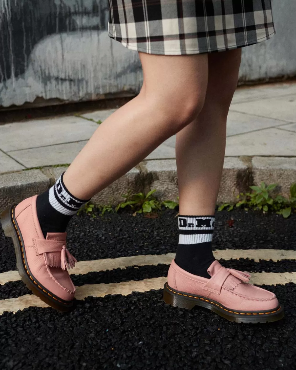 WOMENS Dr. Martens Mocassini Adrian con nappe in pelle Virginia