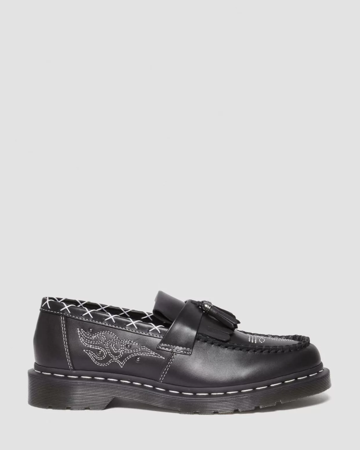 Dr. Martens Mocassini Adrian in pelle con nappe con cuciture a contrasto