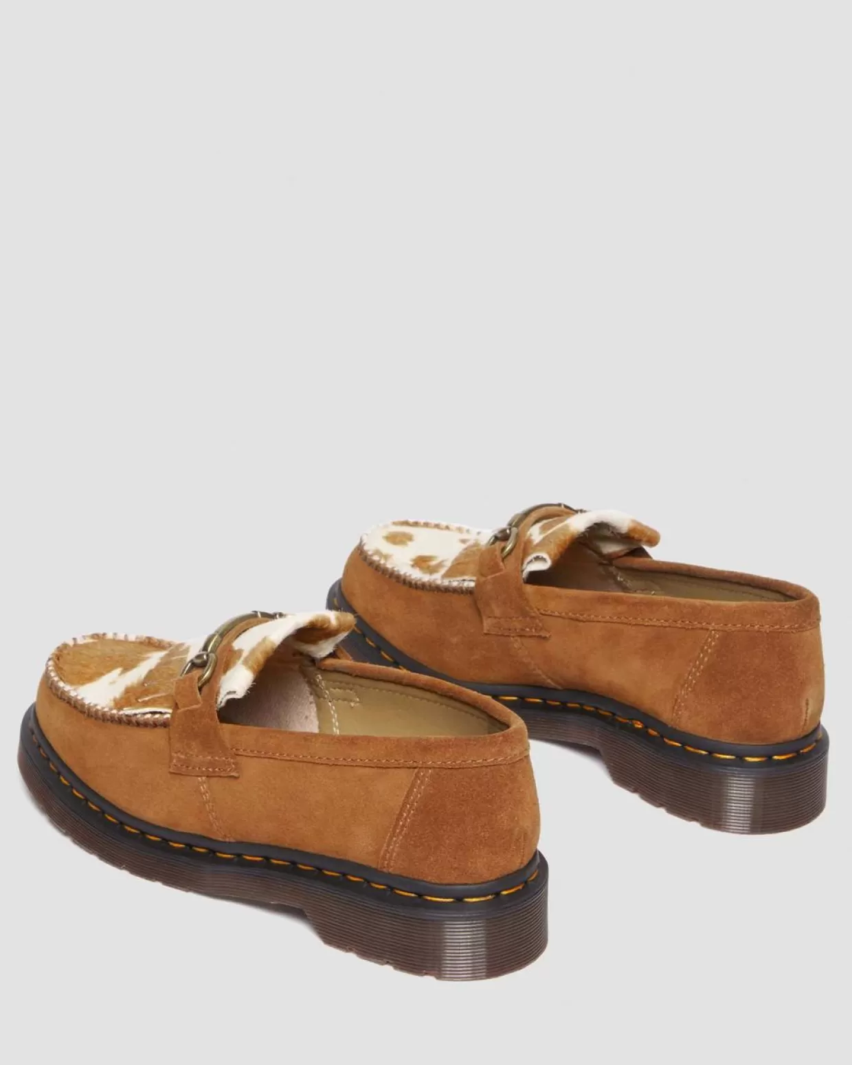 WOMENS Dr. Martens Mocassini Adrian Snaffle in camoscio con stampa maculata in pelo