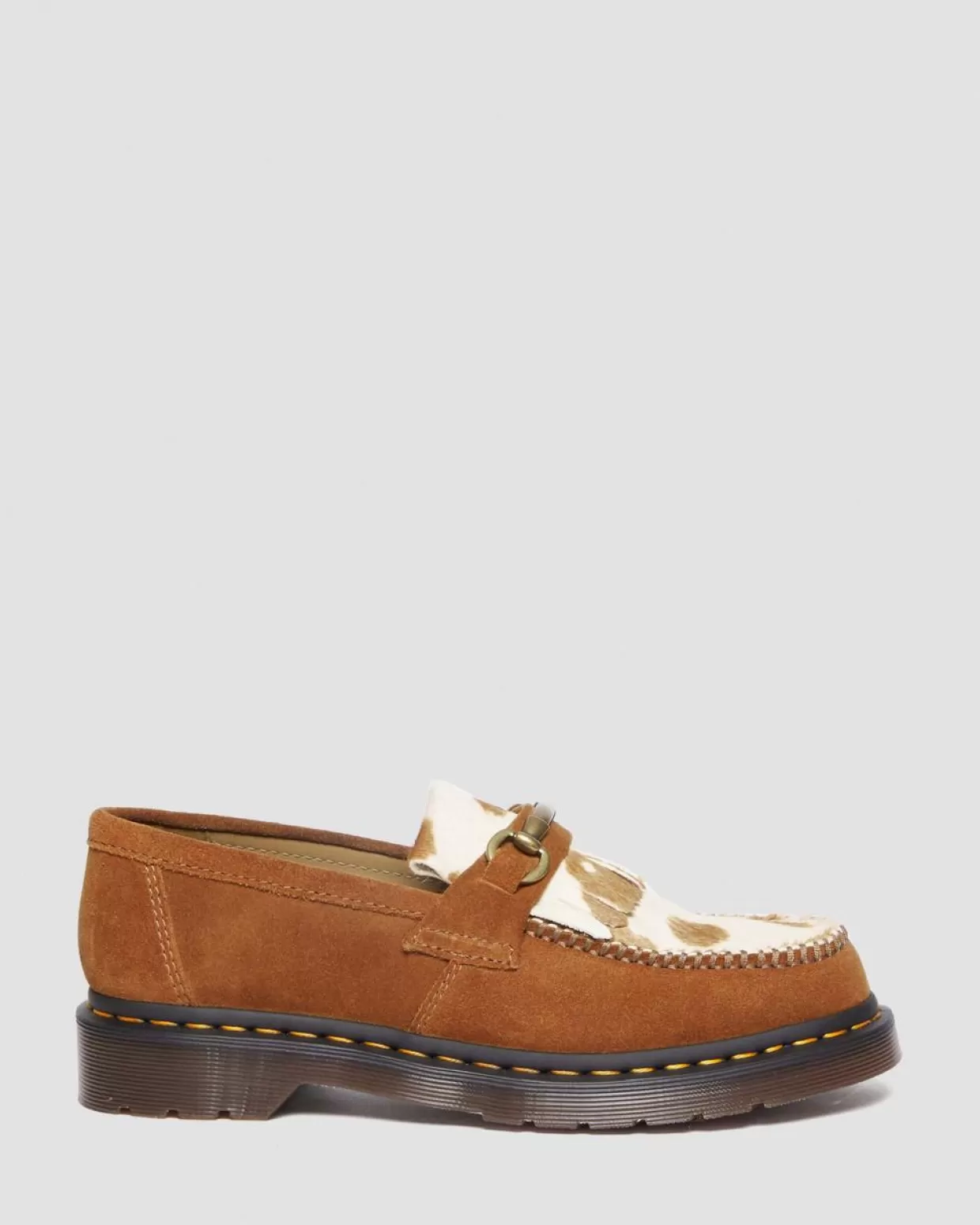 WOMENS Dr. Martens Mocassini Adrian Snaffle in camoscio con stampa maculata in pelo
