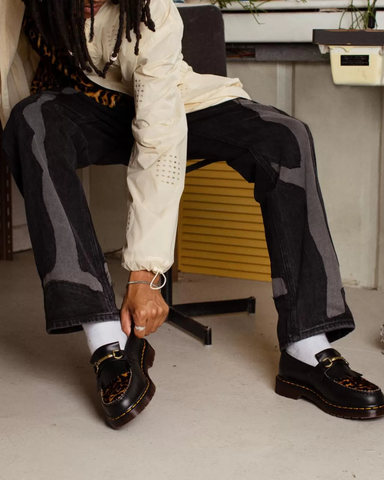 MENS Dr. Martens Mocassini Adrian Snaffle leopardati