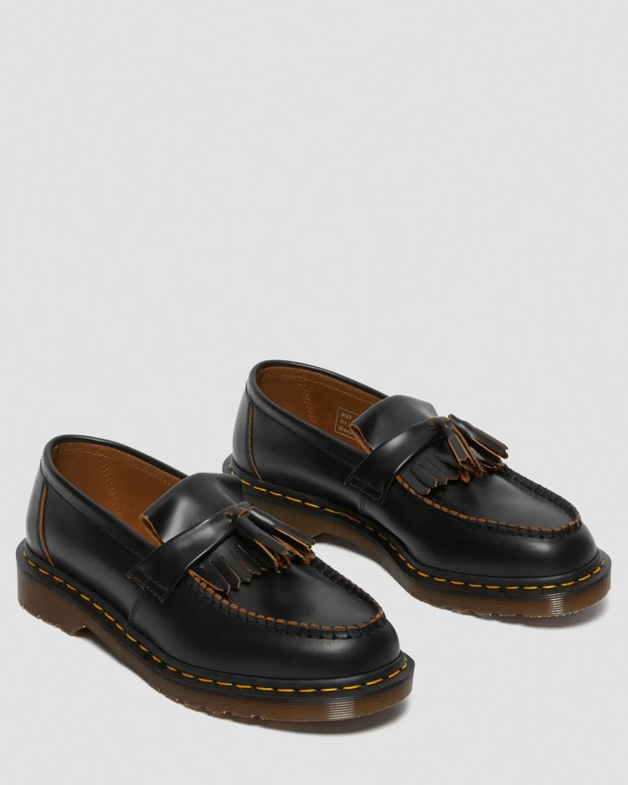 WOMENS Dr. Martens Mocassini vintage con nappe in pelle Quilon Made in England