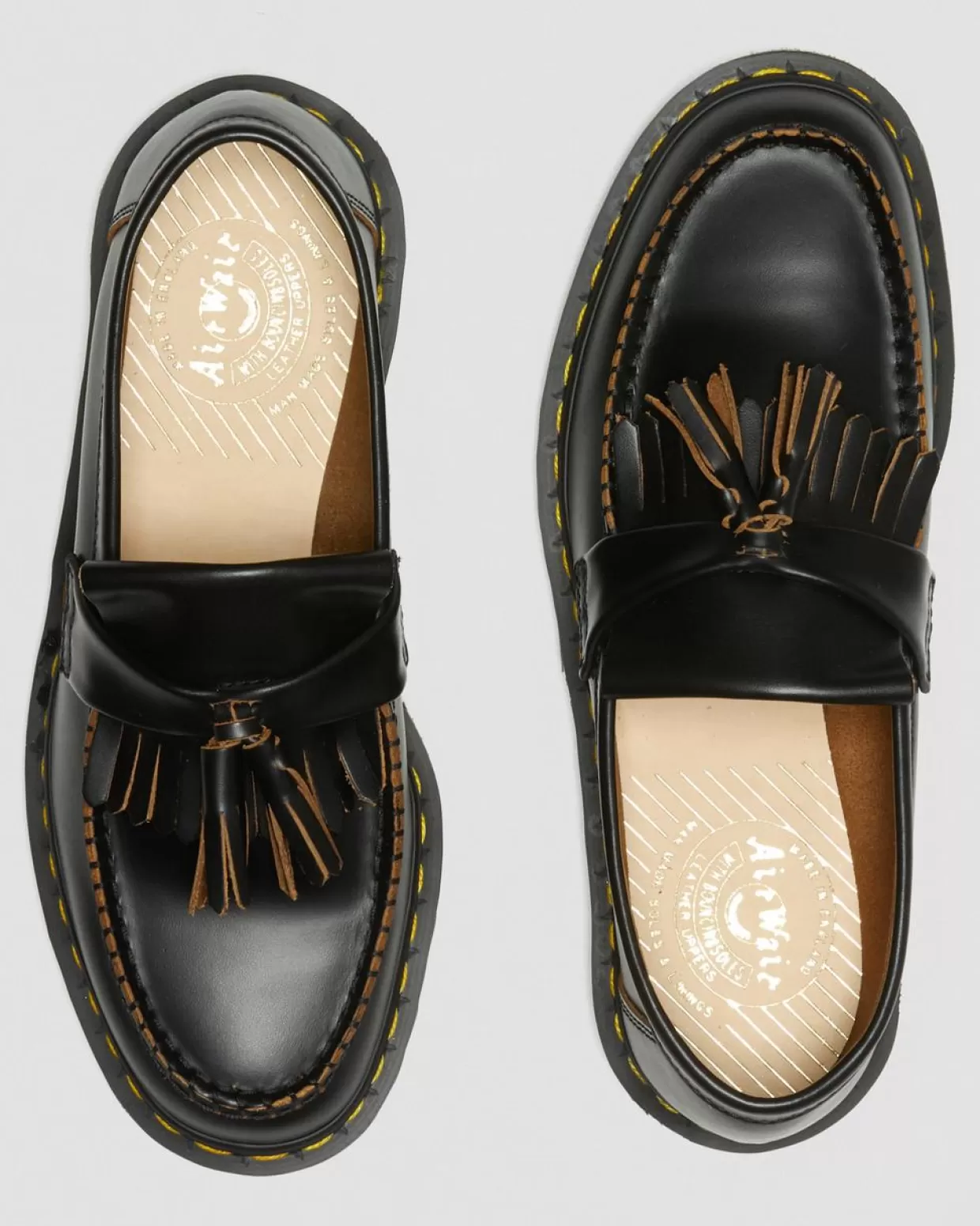 WOMENS Dr. Martens Mocassini vintage con nappe in pelle Quilon Made in England