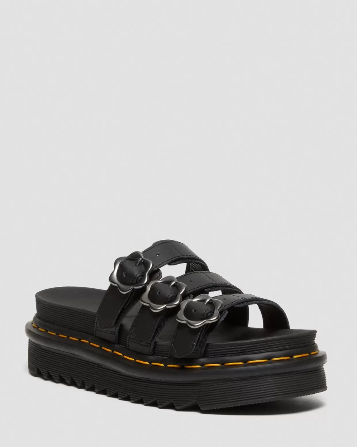 WOMENS Dr. Martens Sandali Blaire in pelle con fibbie a forma di fiore