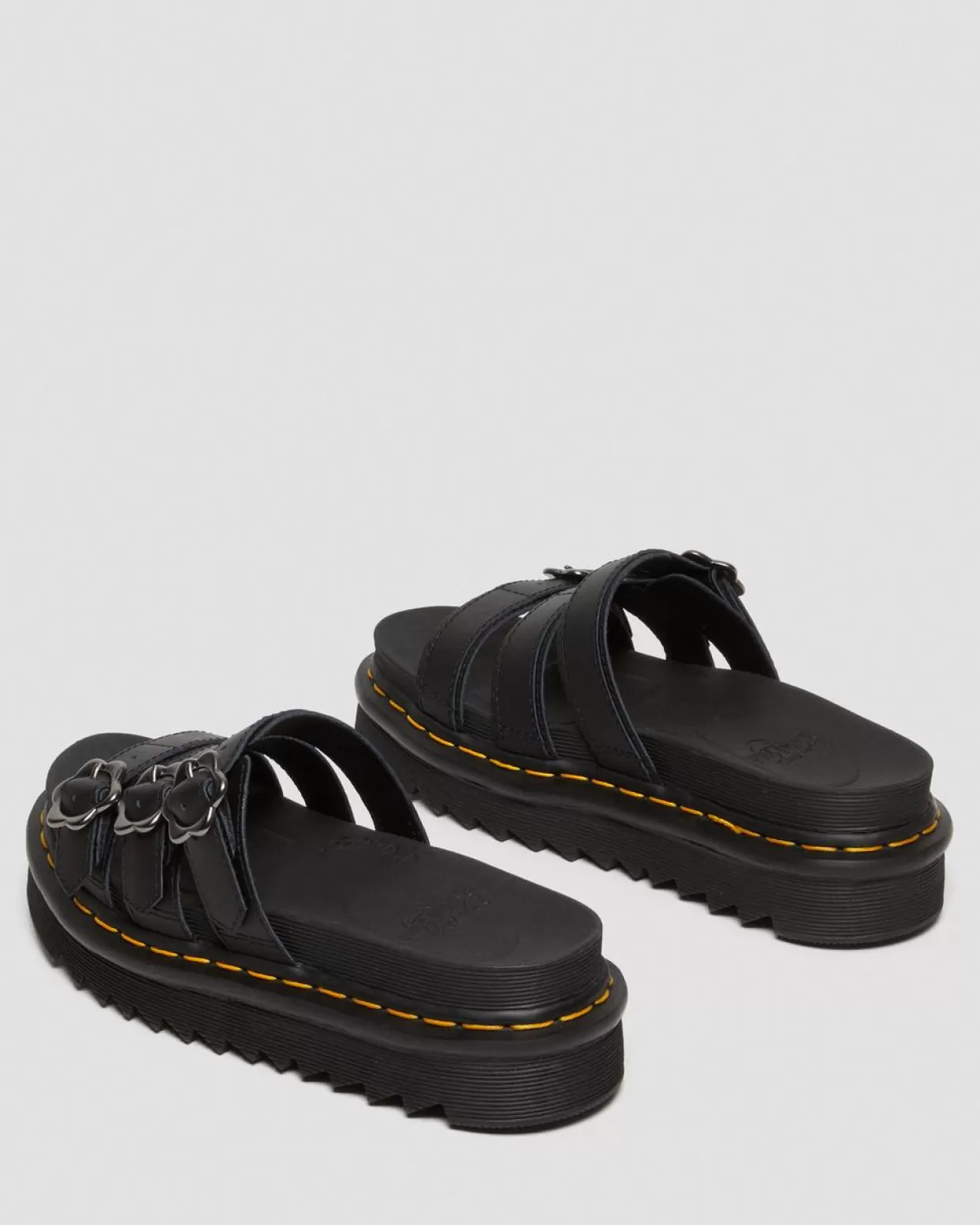 WOMENS Dr. Martens Sandali Blaire in pelle con fibbie a forma di fiore