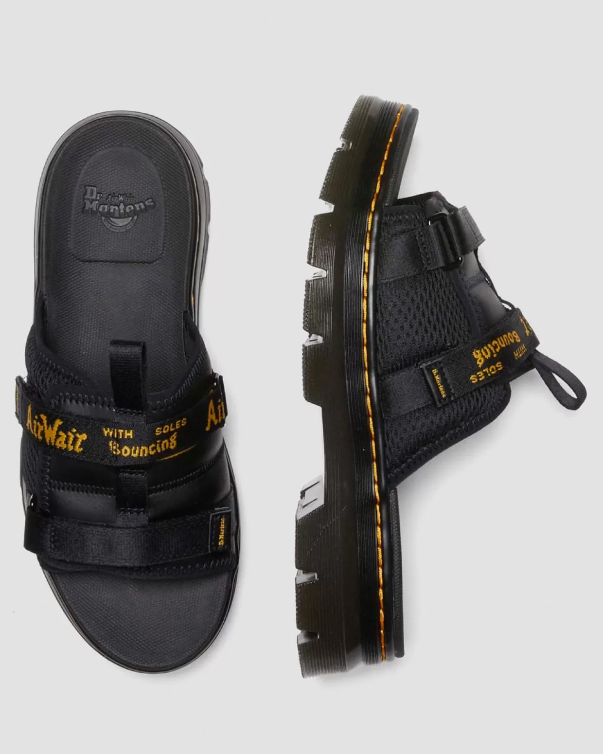 UNISEX Dr. Martens Sandali con cinturini Ayce Logo Platform in pelle bottalata