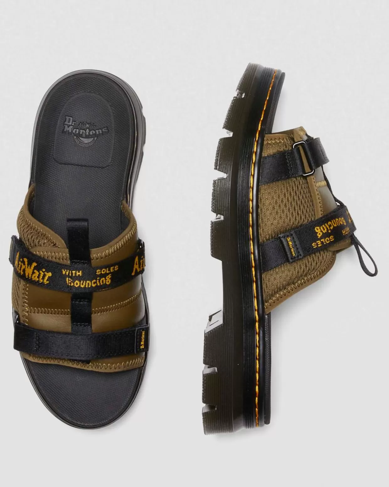 UNISEX Dr. Martens Sandali con cinturini Ayce Logo Platform in pelle bottalata