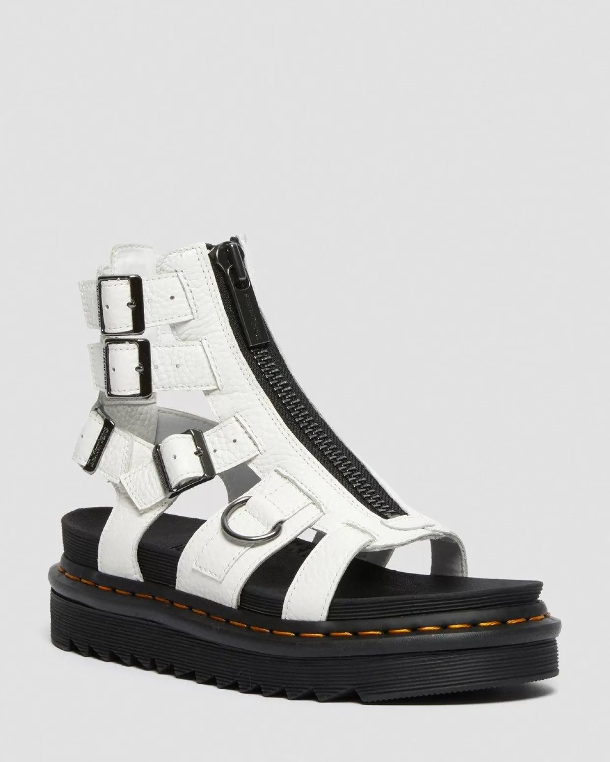 WOMENS Dr. Martens Sandali di pelle con cinturino Olson Zipped