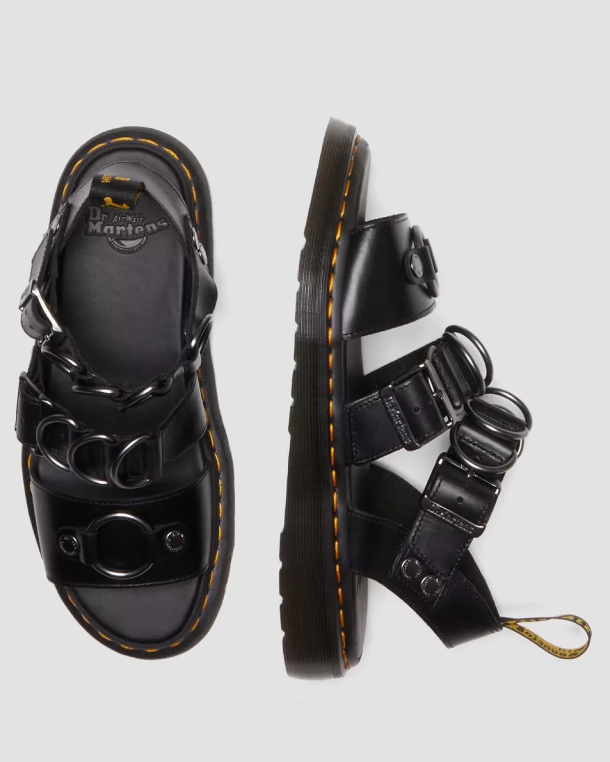 UNISEX Dr. Martens Sandali in pelle Gryphon Alternative Brando con cinturini