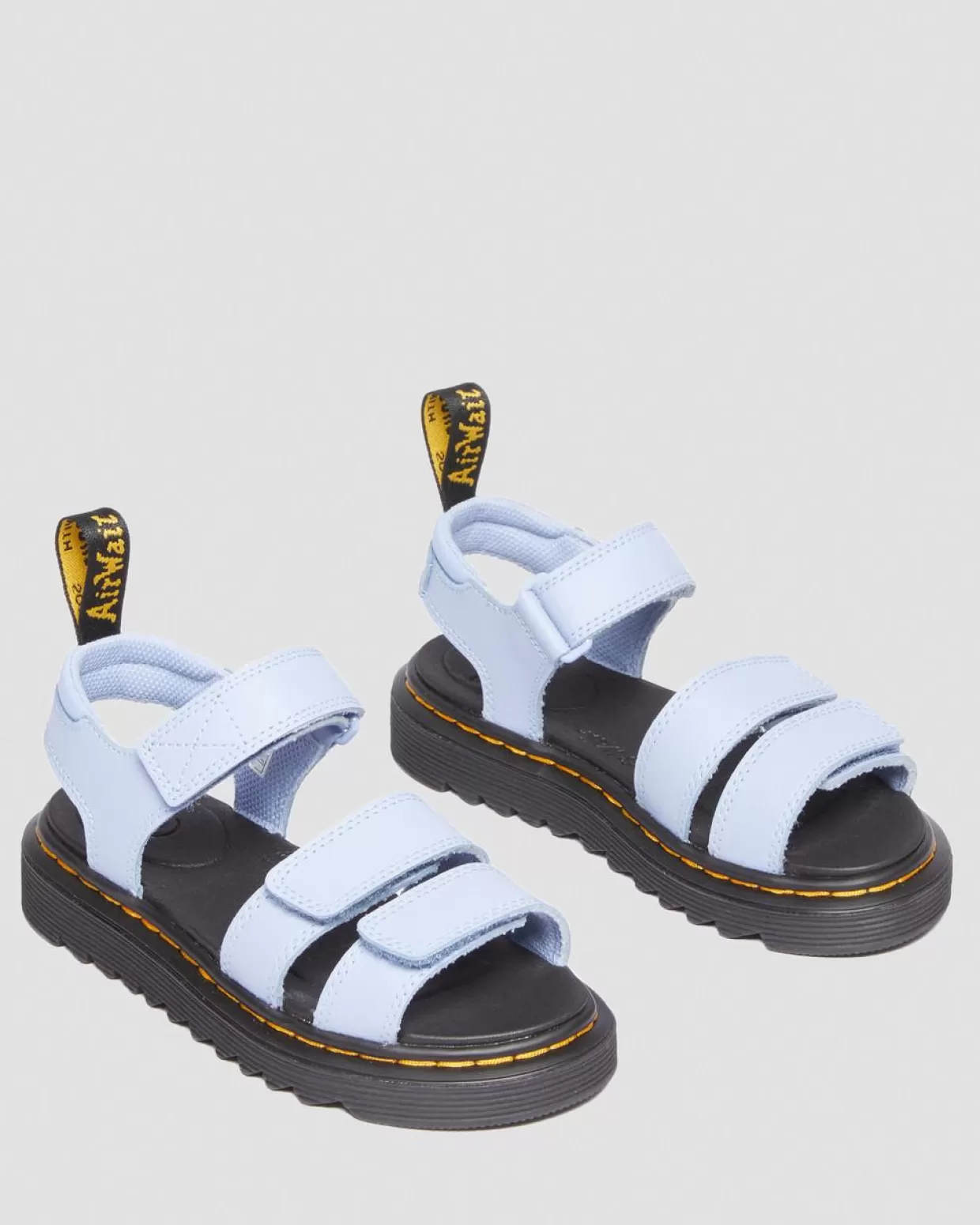 UNISEX Dr. Martens Sandali Junior Klaire Athena in pelle con cinturini in velcro