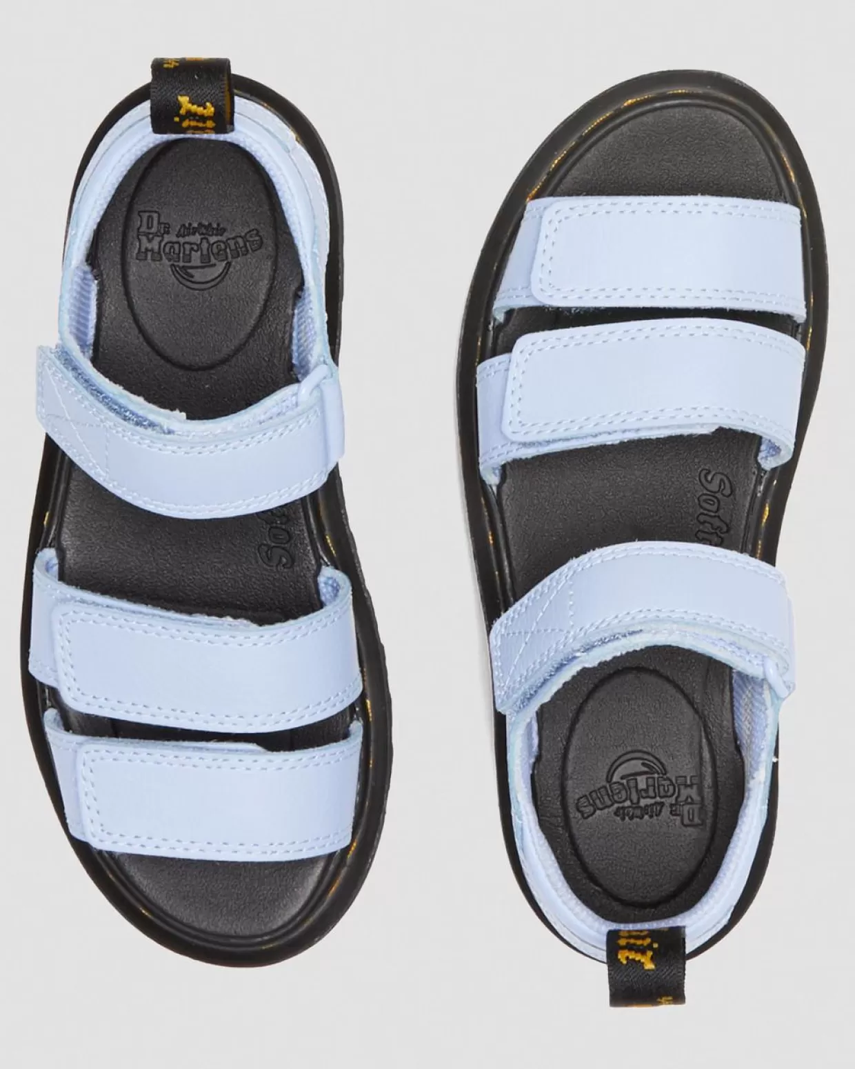 UNISEX Dr. Martens Sandali Junior Klaire Athena in pelle con cinturini in velcro