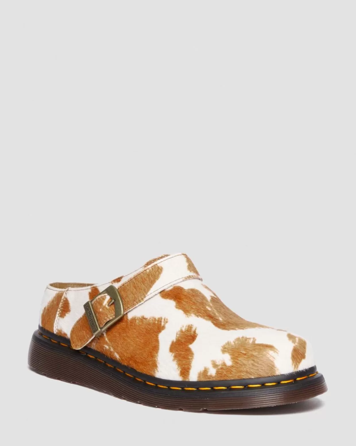 WOMENS Dr. Martens Sandali Mules Jersey Isham con stampa maculata in pelo