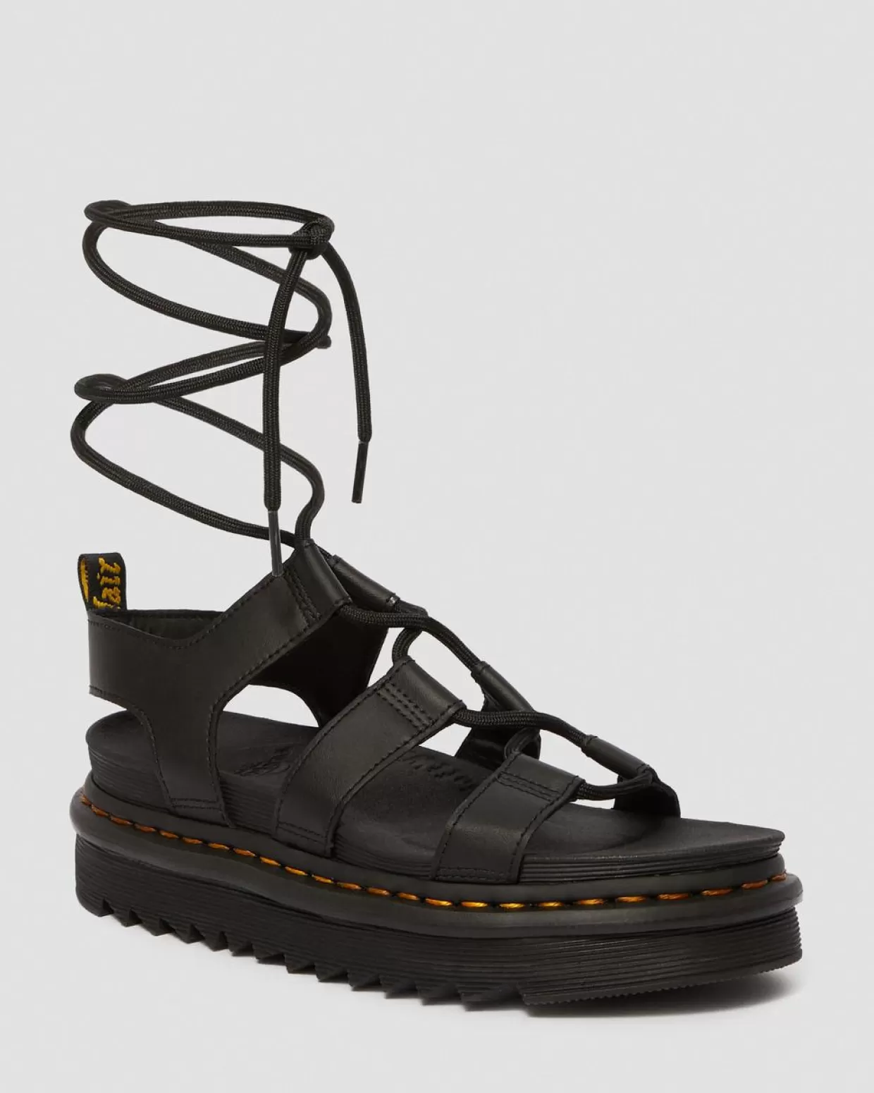 WOMENS Dr. Martens Sandali Nartilla in pelle Hydro con lacci stile gladiatore