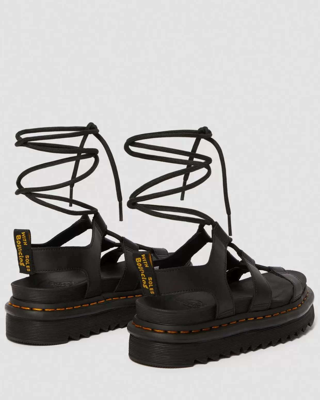 WOMENS Dr. Martens Sandali Nartilla in pelle Hydro con lacci stile gladiatore