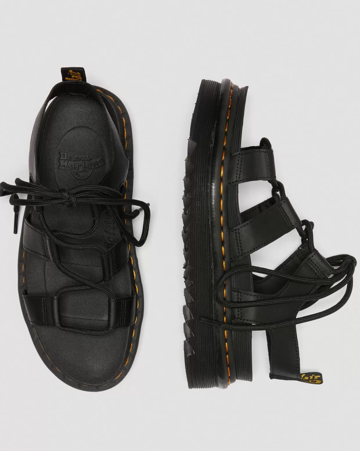 WOMENS Dr. Martens Sandali Nartilla in pelle Hydro con lacci stile gladiatore