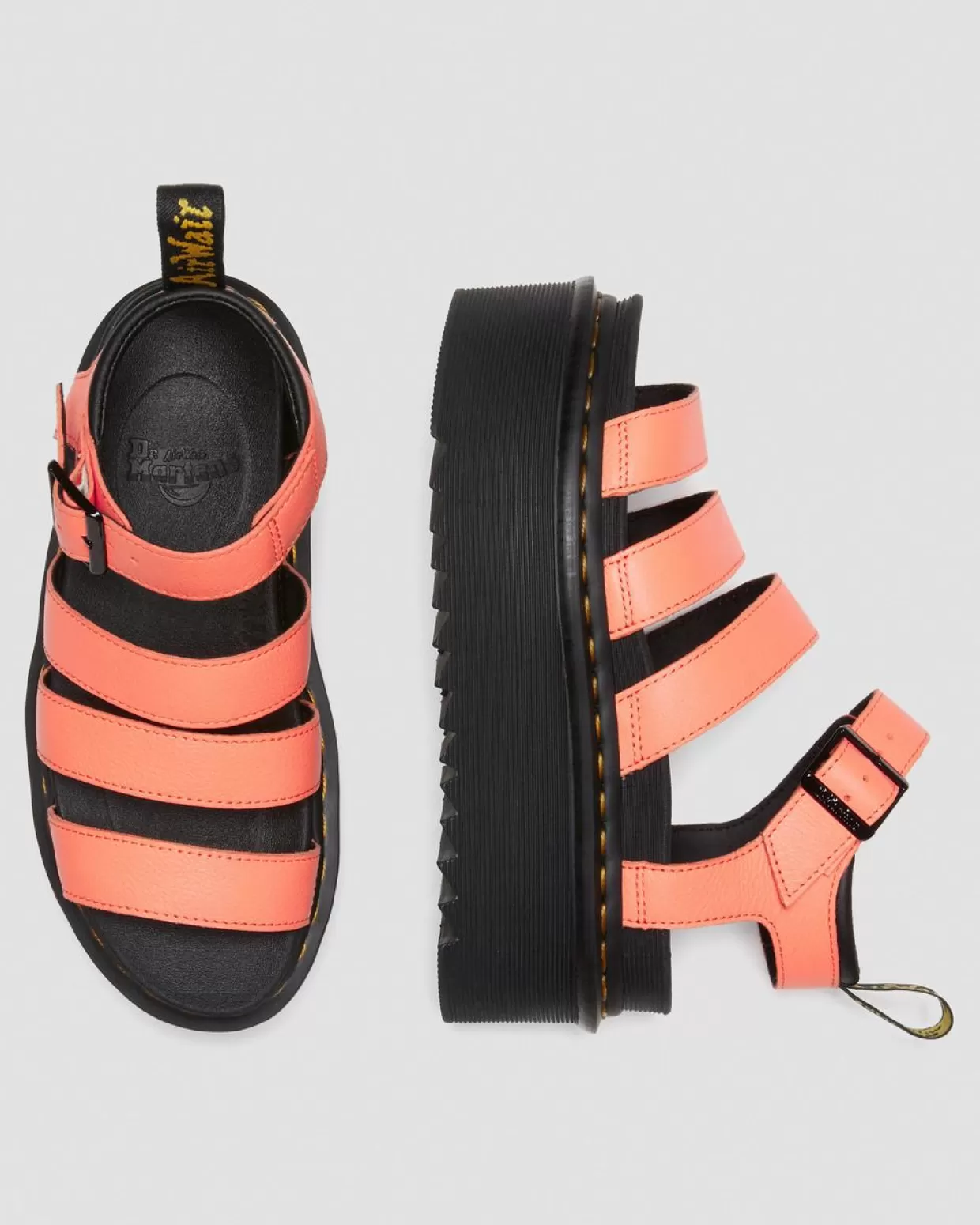 UNISEX Dr. Martens Sandali Platform Blaire Quad con cinturino in pelle Pisa