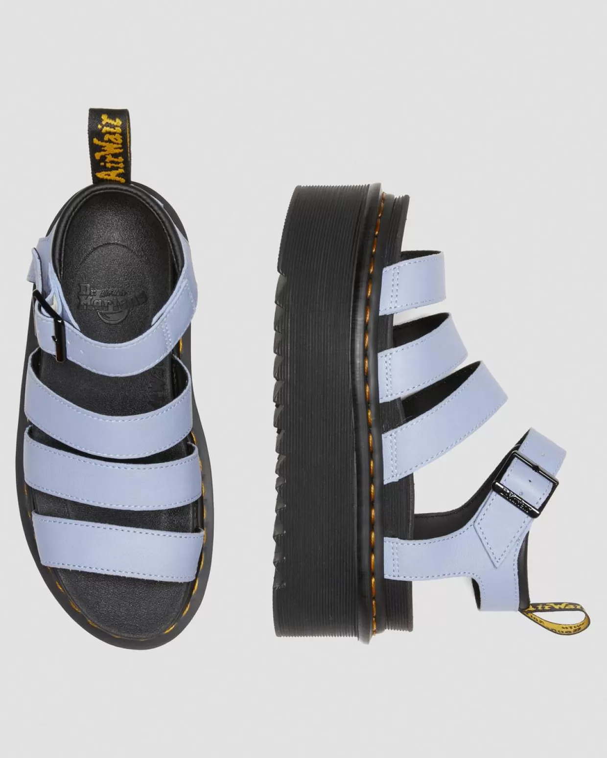 UNISEX Dr. Martens Sandali Platform Blaire Quad con cinturino in pelle Pisa
