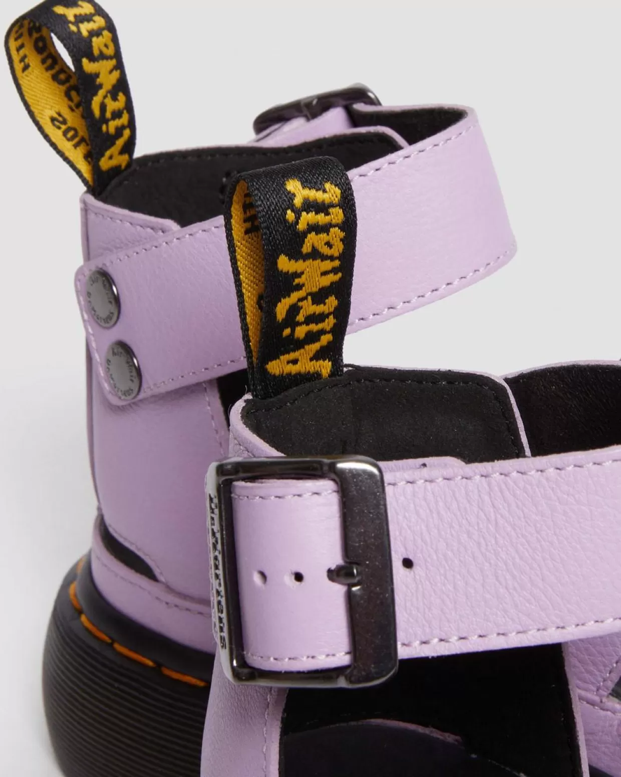 UNISEX Dr. Martens Sandali platform Clarissa II in pelle Pisa con cinturini