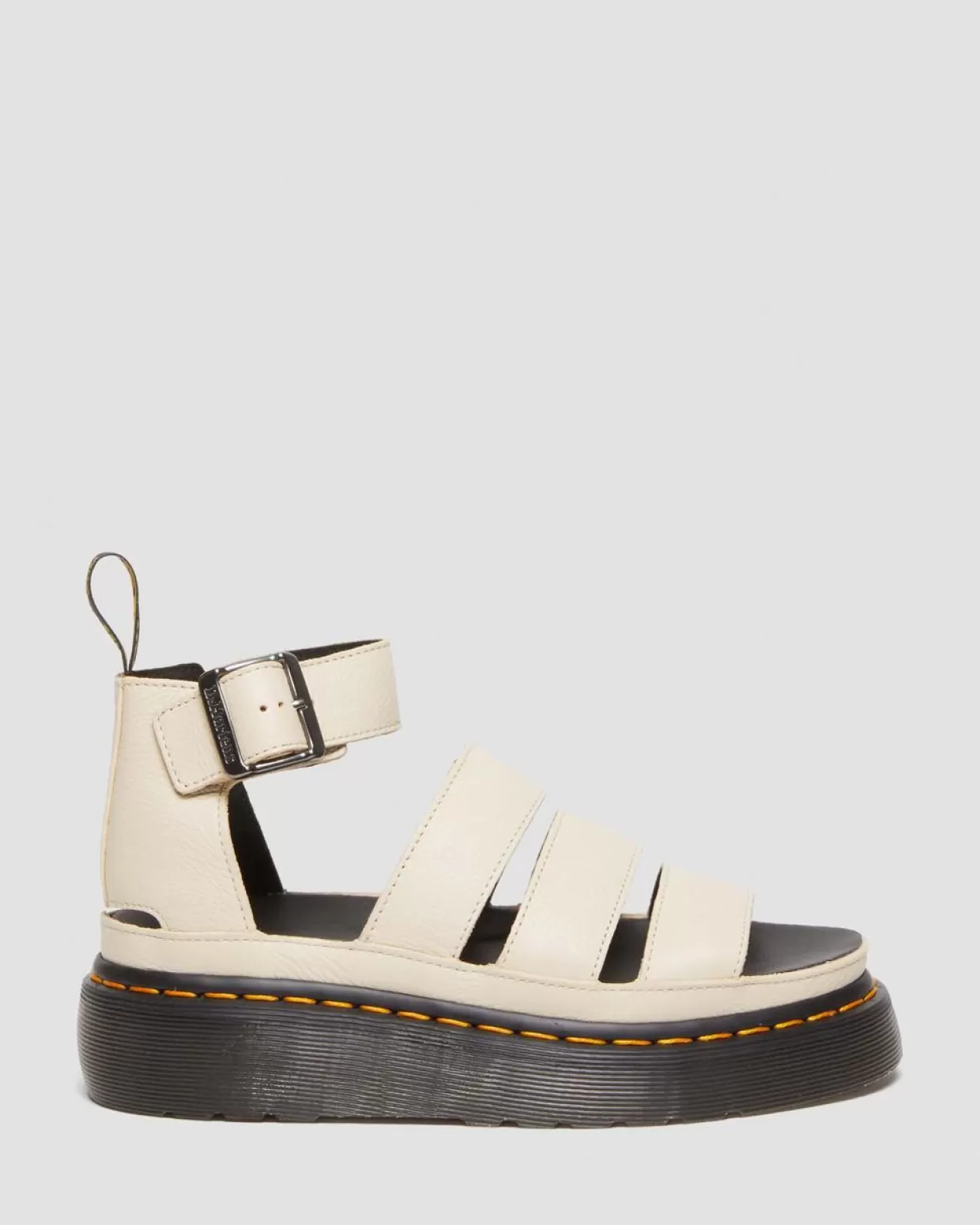 UNISEX Dr. Martens Sandali platform Clarissa II in pelle Pisa con cinturini
