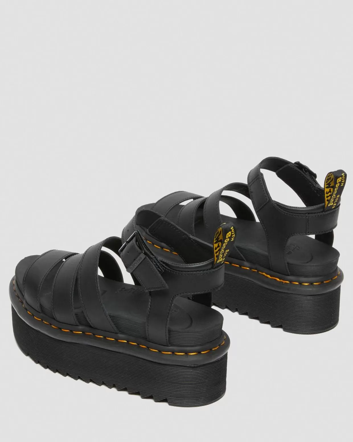 WOMENS Dr. Martens Sandali Platform di pelle Blaire Quad Hydro stile gladiatore