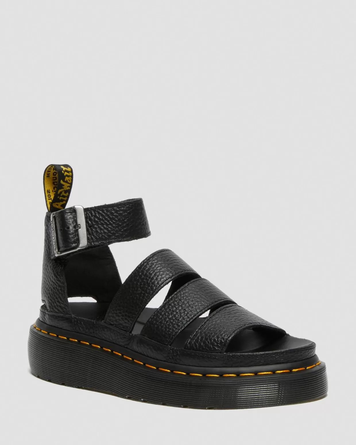 WOMENS Dr. Martens Sandali platform Quad Clarissa II in nappa bottalata