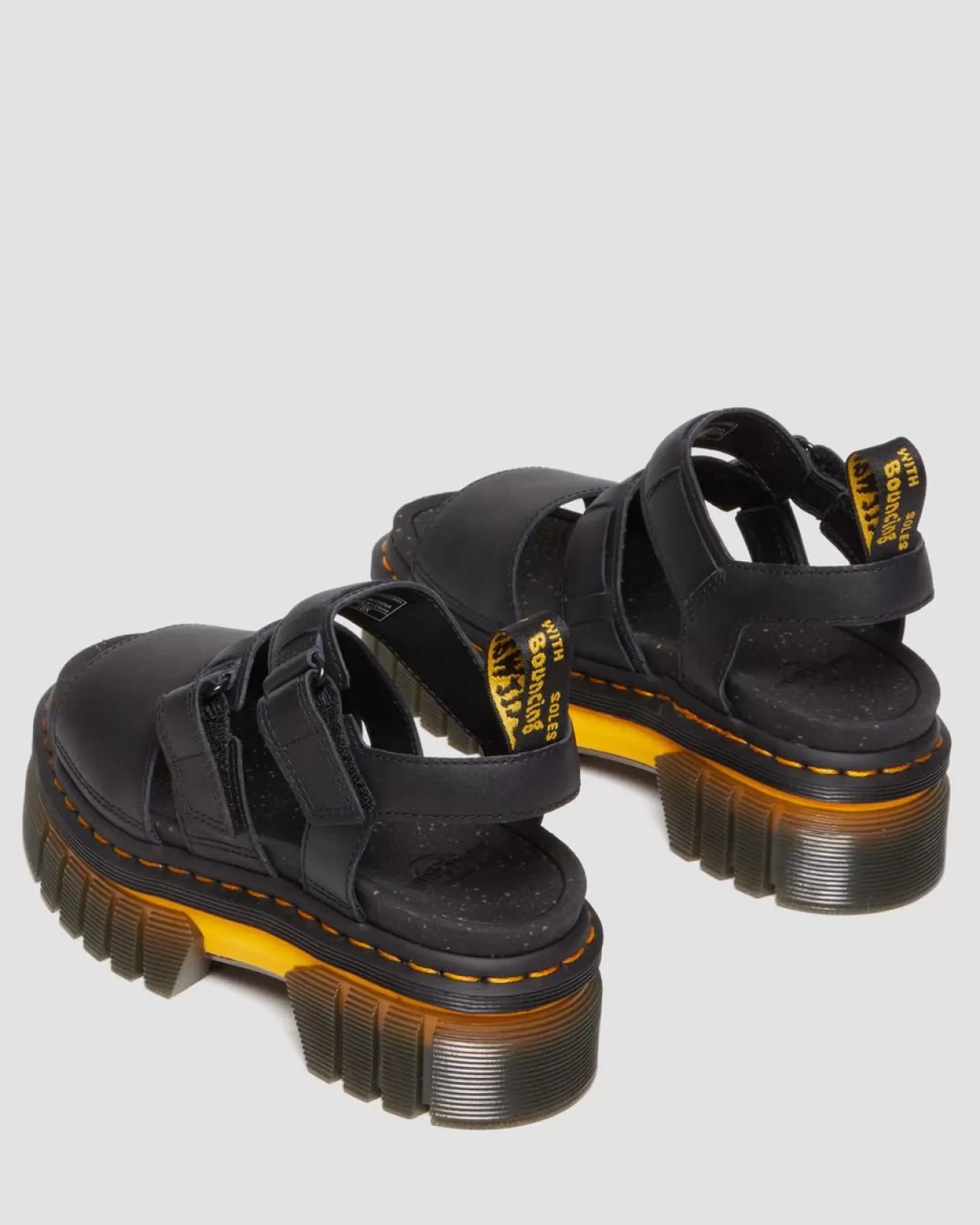 WOMENS Dr. Martens Sandali platform Ricki Contrast Sole in pelle con 3 cinturini