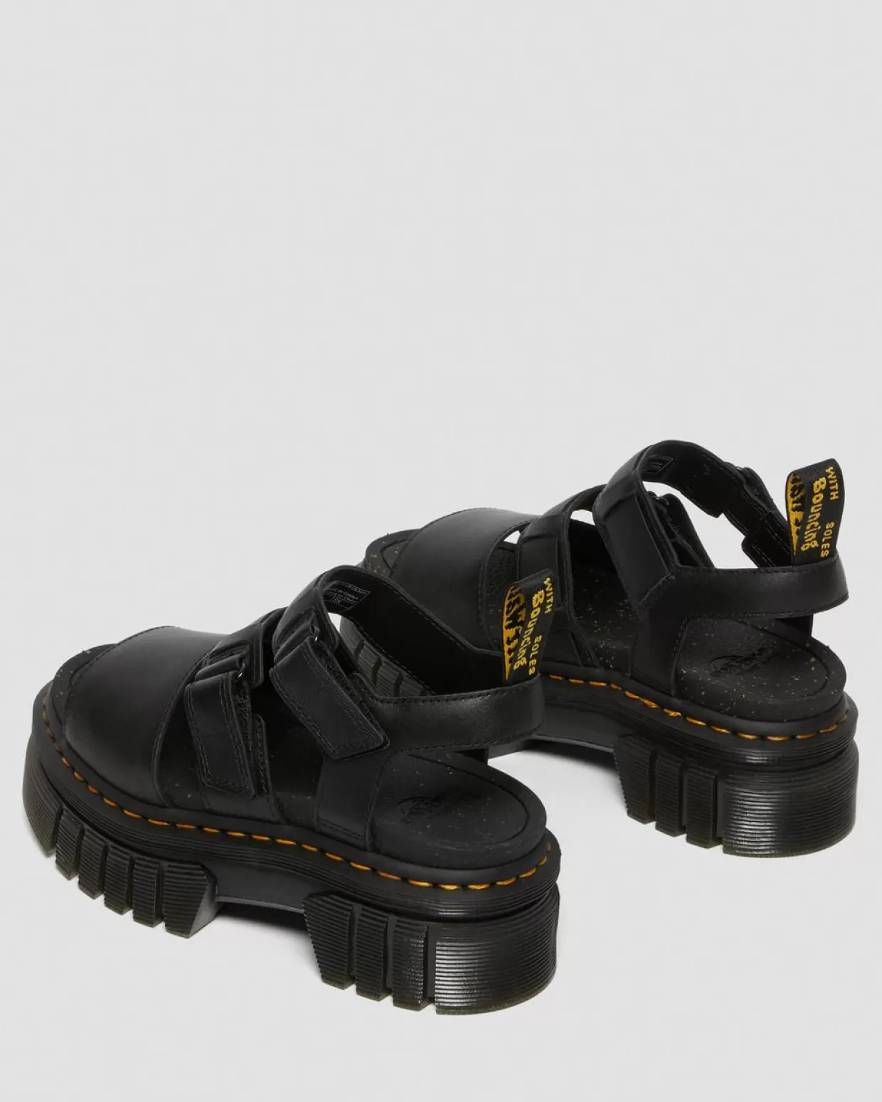 WOMENS Dr. Martens Sandali platform Ricki Nappa Lux in pelle con 3 cinturini