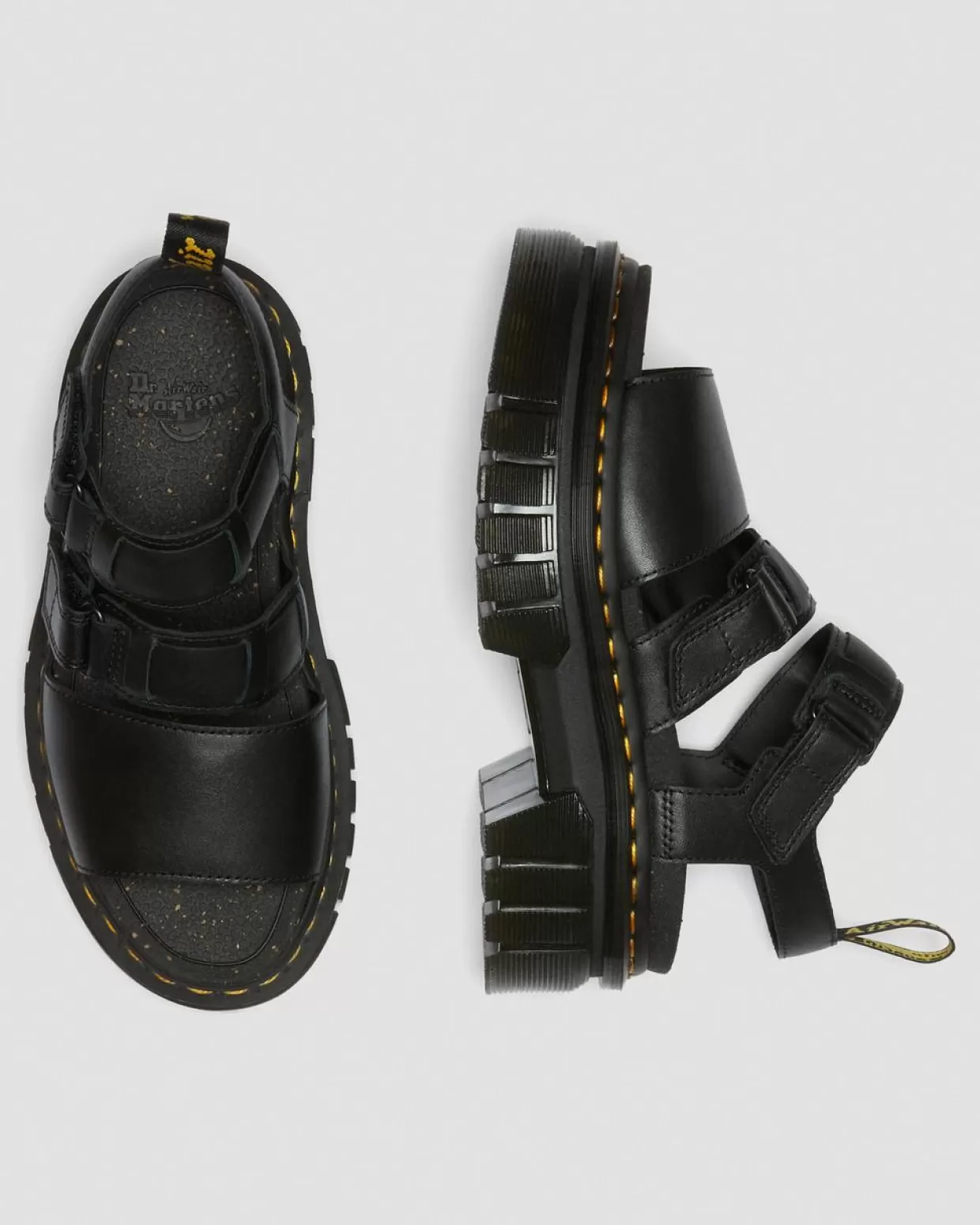 WOMENS Dr. Martens Sandali platform Ricki Nappa Lux in pelle con 3 cinturini