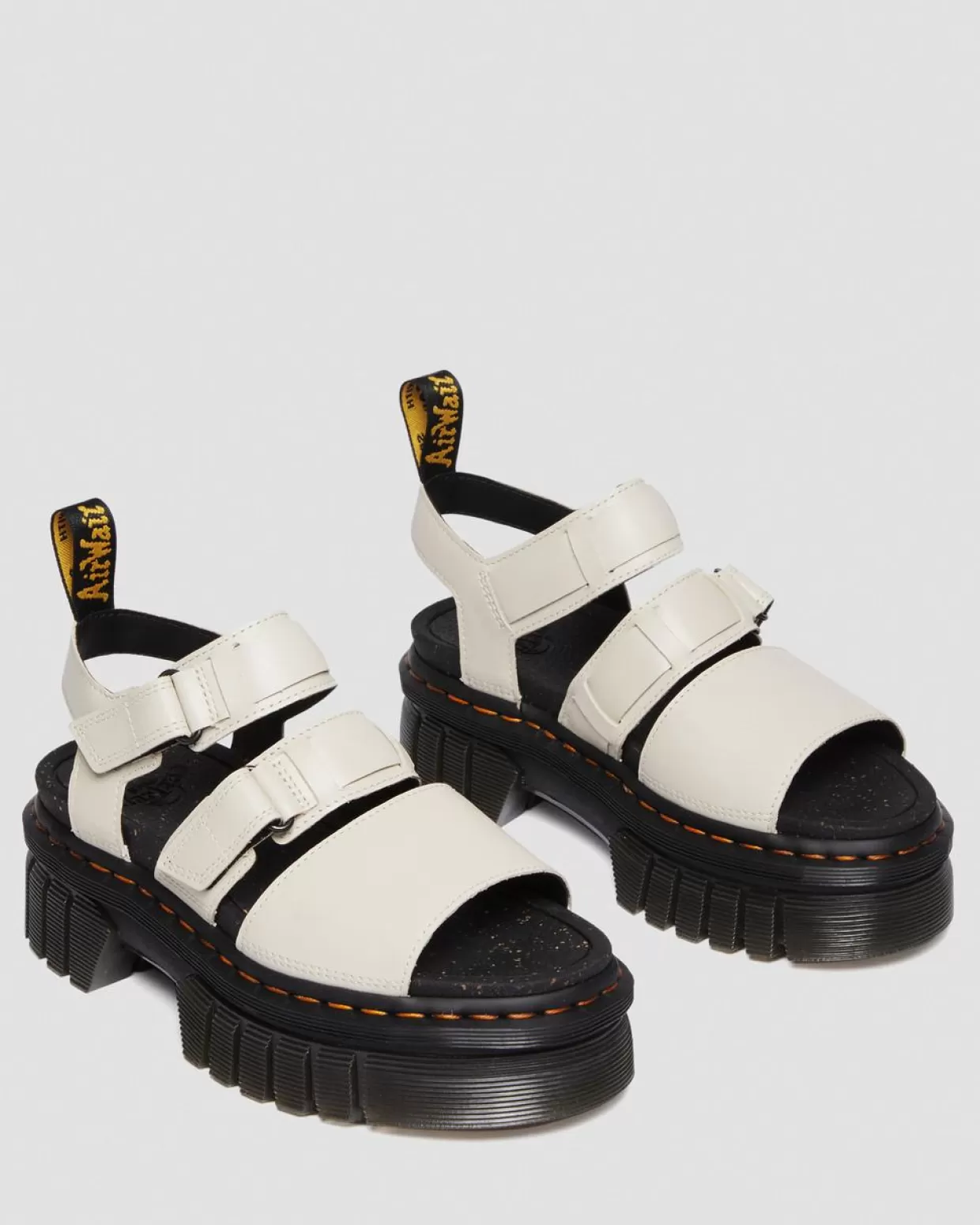 WOMENS Dr. Martens Sandali platform Ricki Nappa Lux in pelle con 3 cinturini
