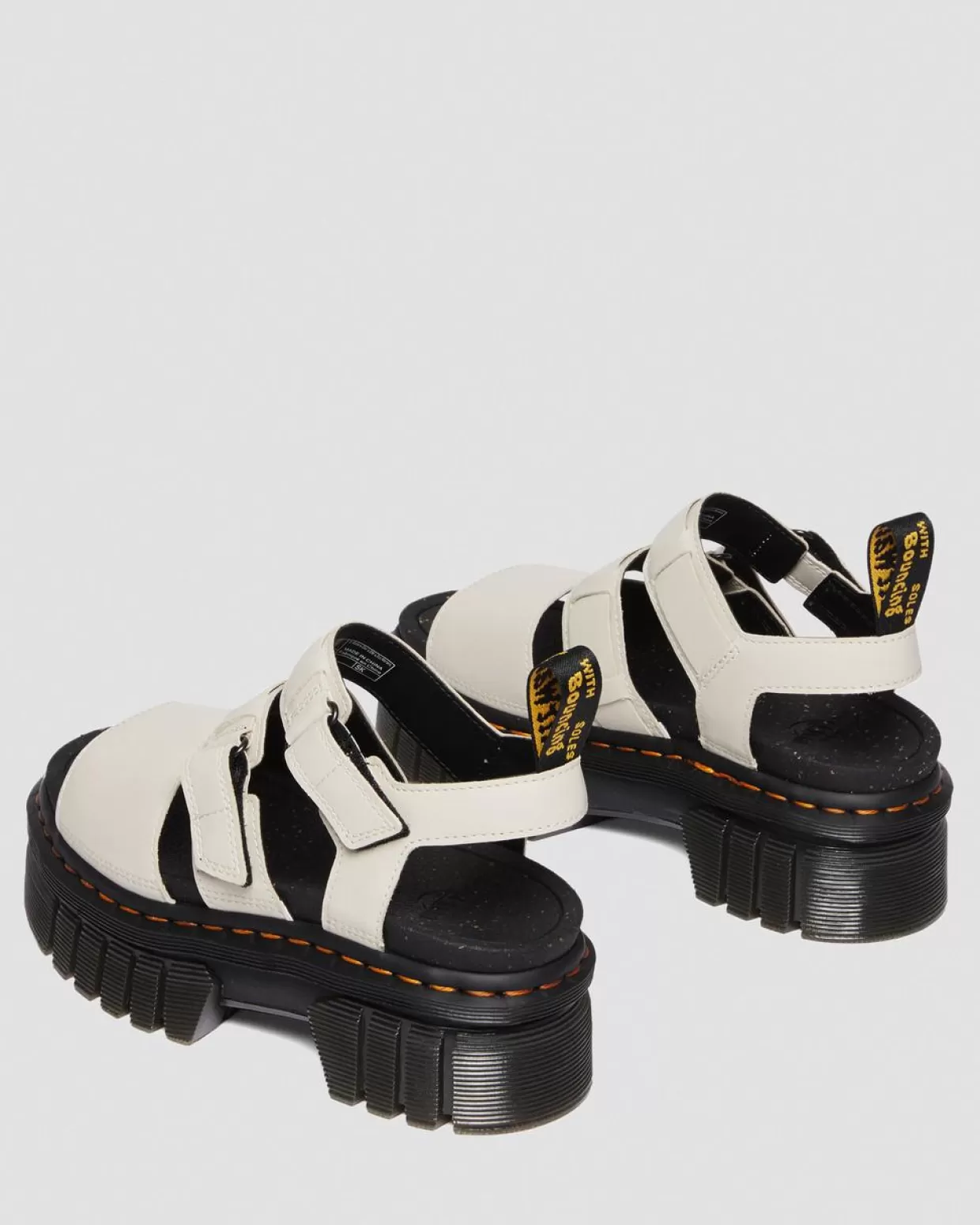 WOMENS Dr. Martens Sandali platform Ricki Nappa Lux in pelle con 3 cinturini