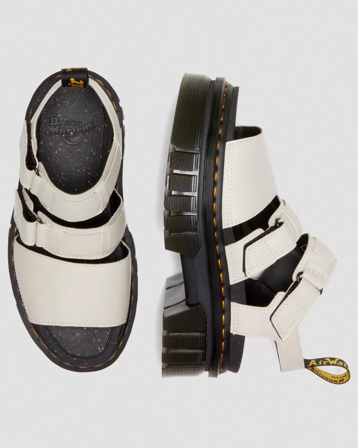 WOMENS Dr. Martens Sandali platform Ricki Nappa Lux in pelle con 3 cinturini