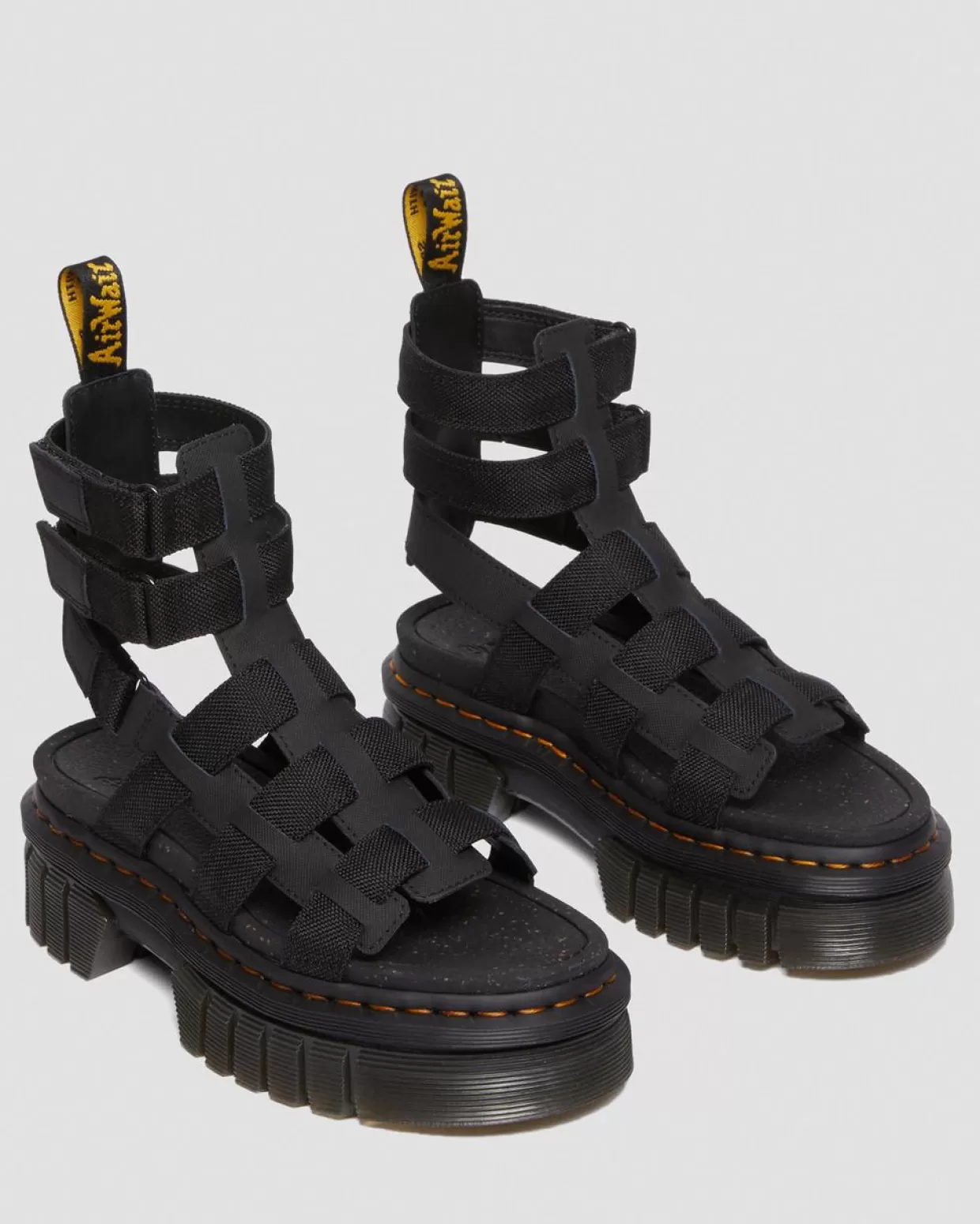 UNISEX Dr. Martens Sandali platform Ricky in pelle super resistenti stile gladiatore