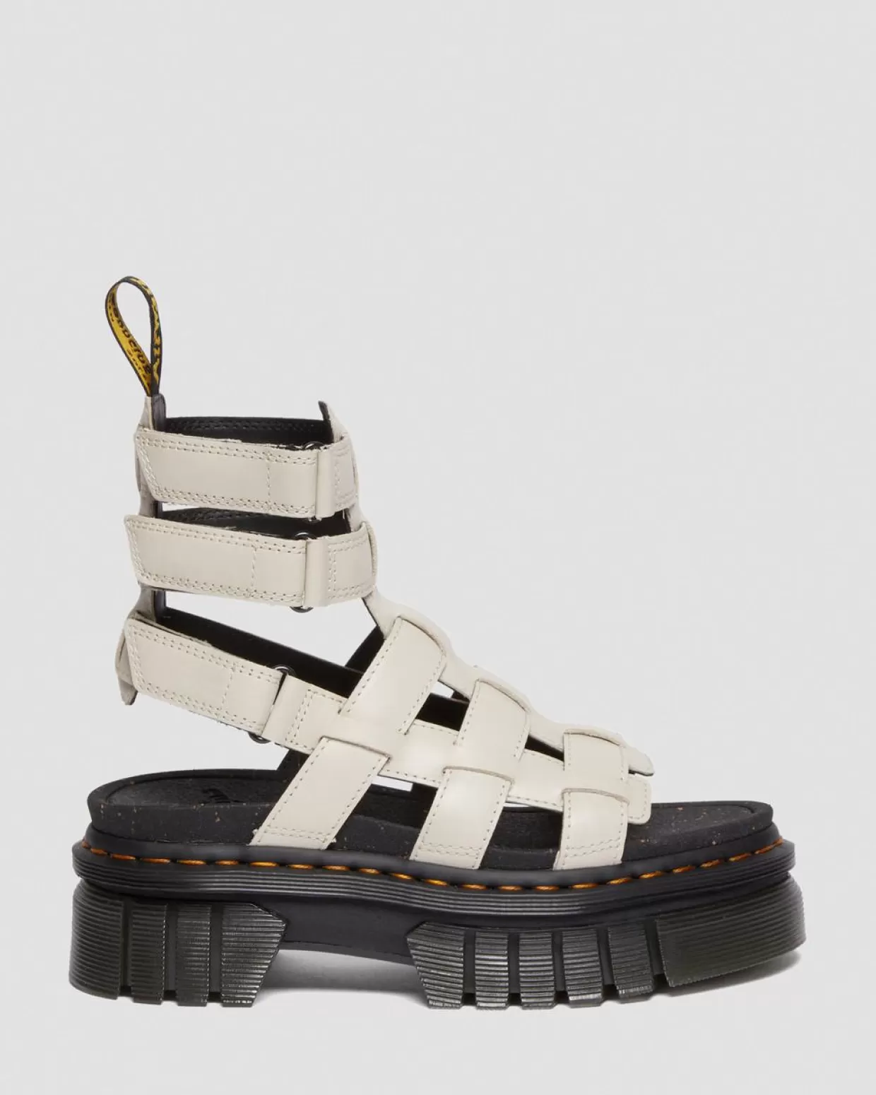 WOMENS Dr. Martens Sandali platform stile gladiatore Ricki Hardware Nappa Lux in pelle