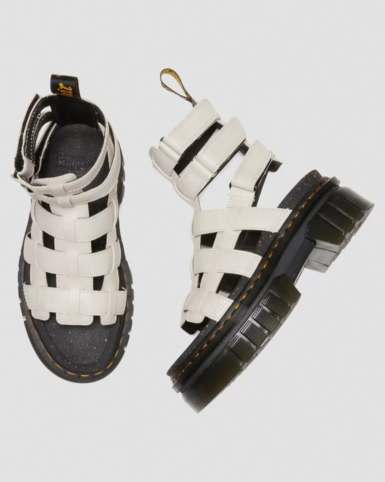 WOMENS Dr. Martens Sandali platform stile gladiatore Ricki Hardware Nappa Lux in pelle