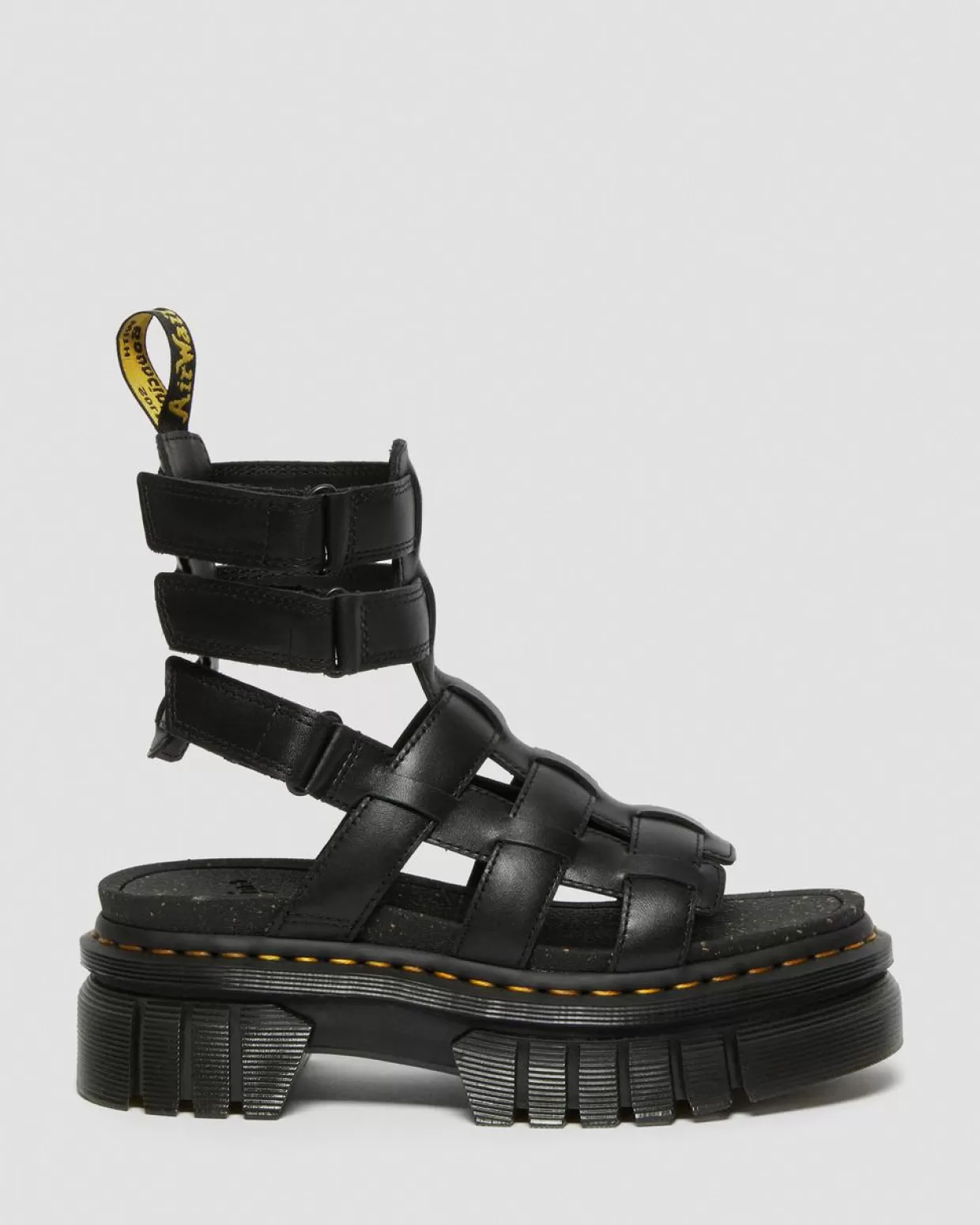 WOMENS Dr. Martens Sandali platform stile gladiatore Ricki Hardware Nappa Lux in pelle