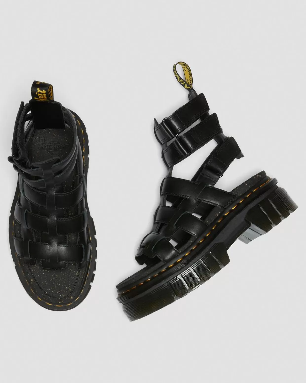 WOMENS Dr. Martens Sandali platform stile gladiatore Ricki Hardware Nappa Lux in pelle