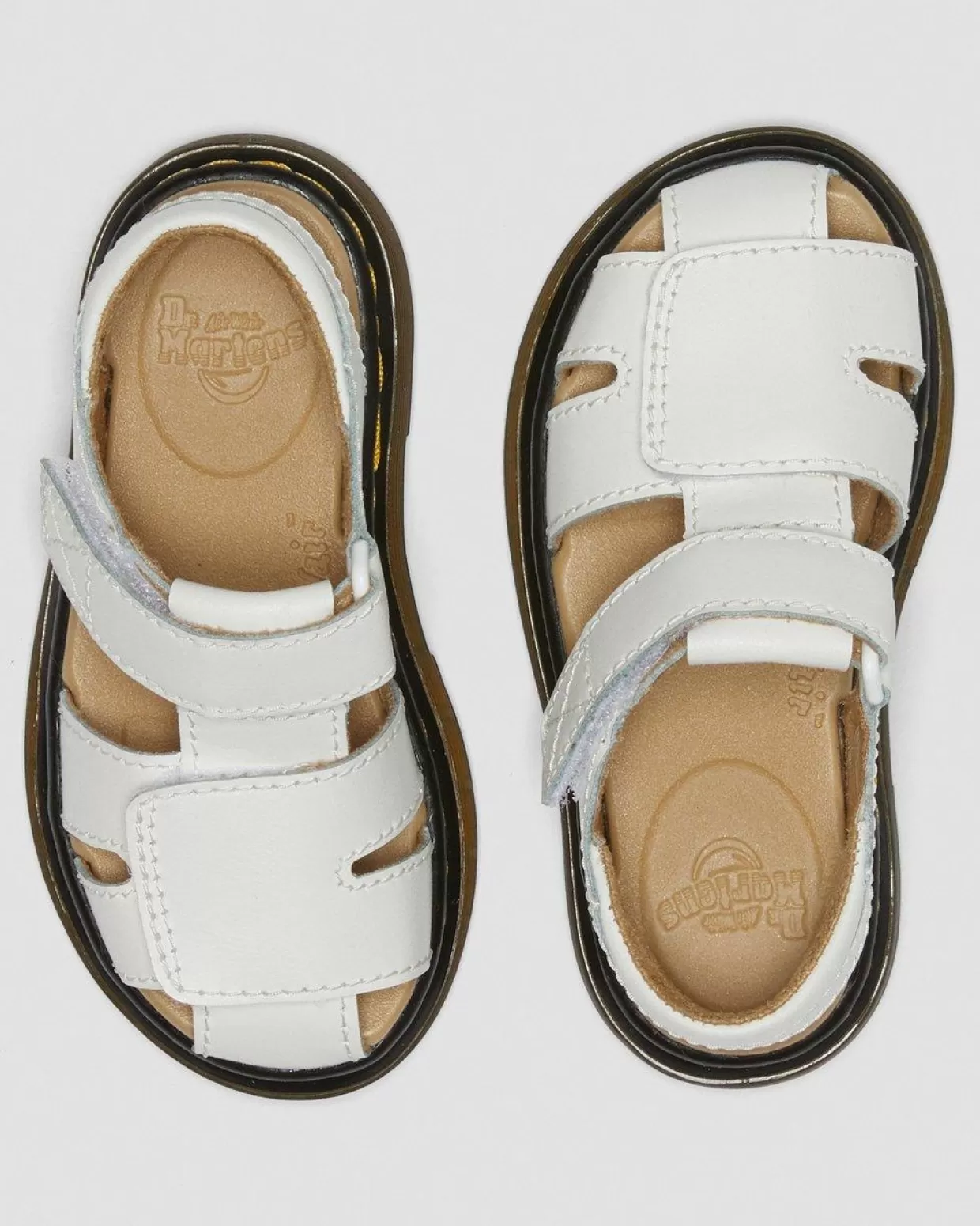 KIDS Dr. Martens Sandali primi passi Moby II in pelle con cinturino in velcro