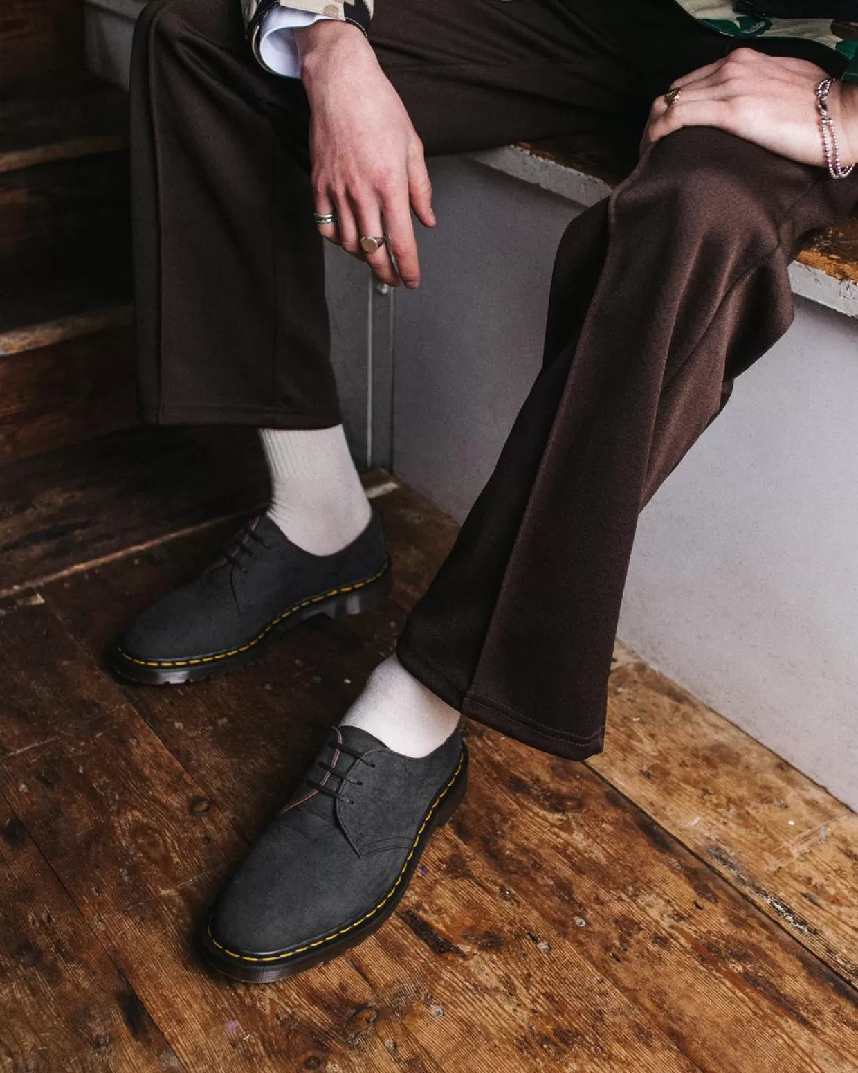 UNISEX Dr. Martens Scarpe 1461 Made in England in pelle Nubuck