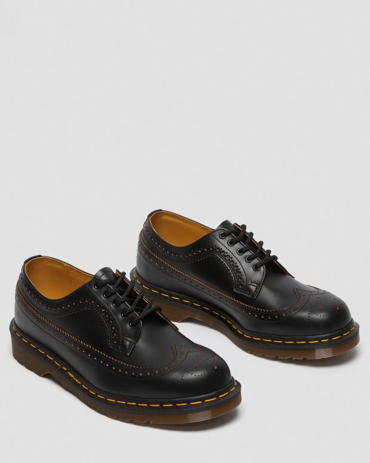 MENS Dr. Martens Scarpe Brogue vintage 3989 in pelle Quilon