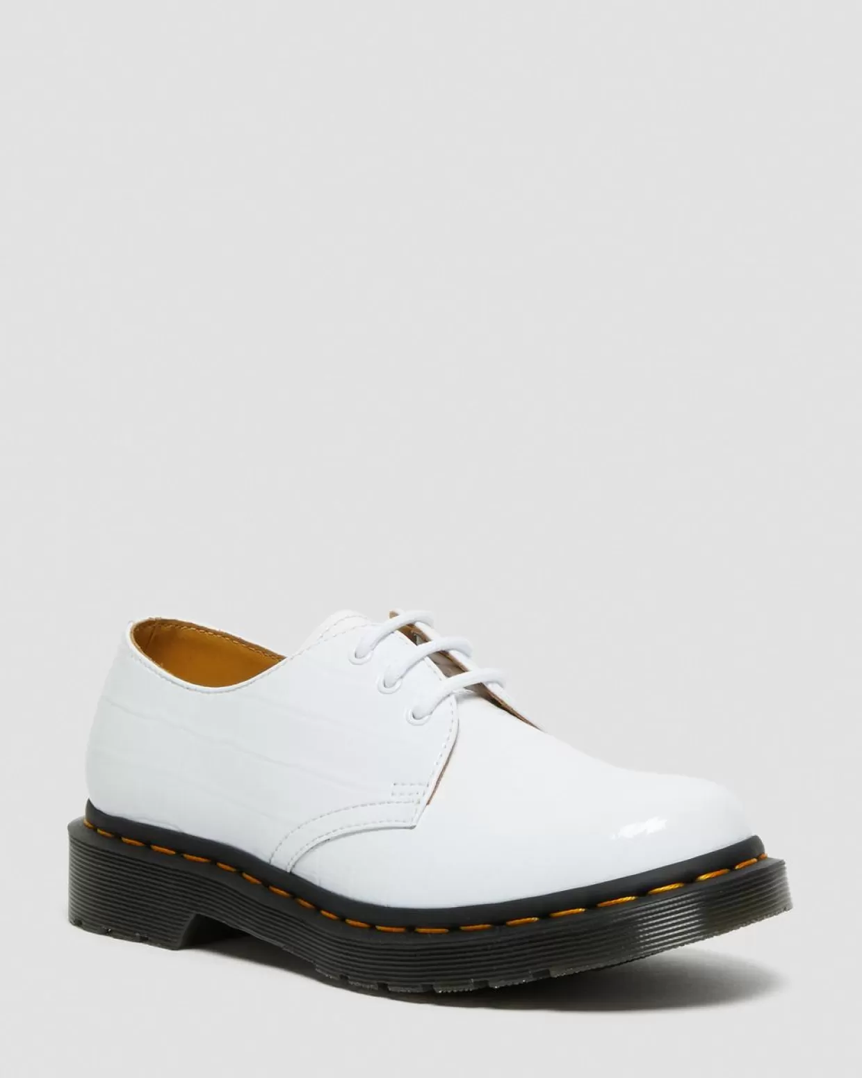 WOMENS Dr. Martens Scarpe di pelle 1461 Patent Croc Emboss