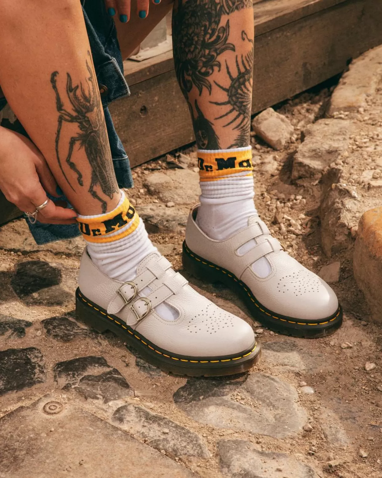 WOMENS Dr. Martens Scarpe Mary Jane 8065 in pelle Virginia