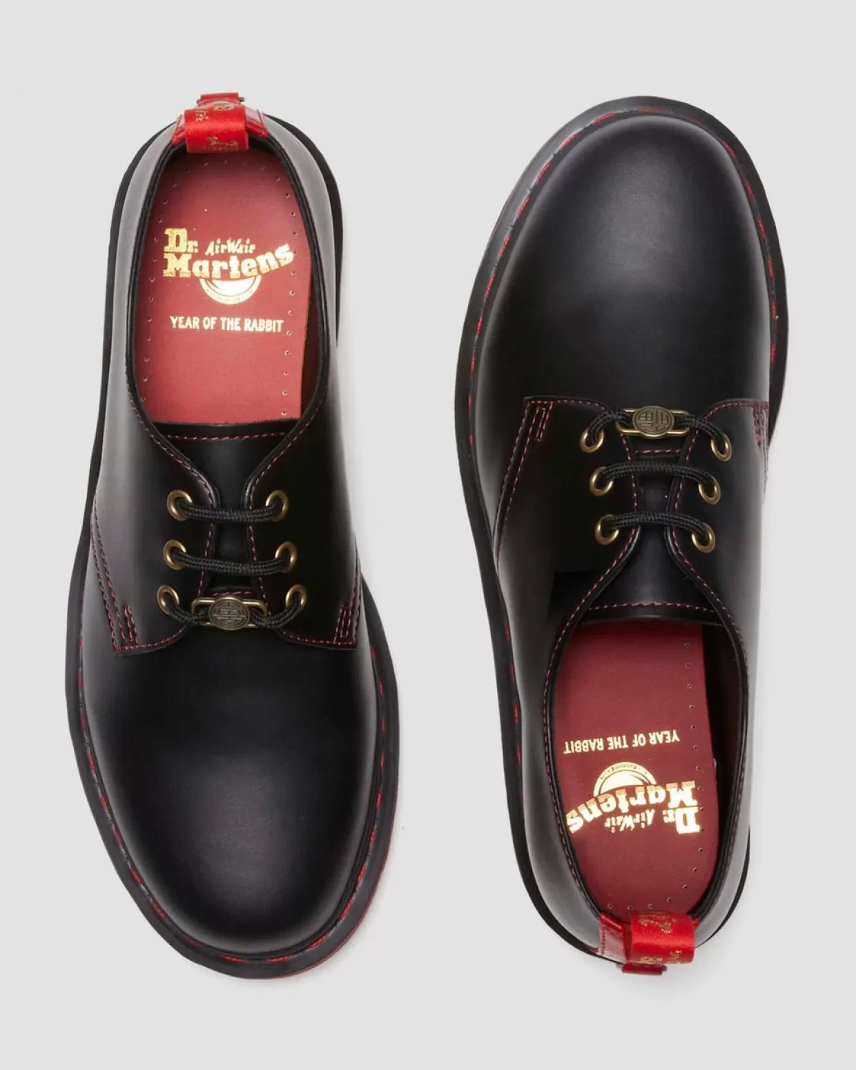 WOMENS Dr. Martens Scarpe Oxford 1461 Year of The Rabbit in pelle Smooth